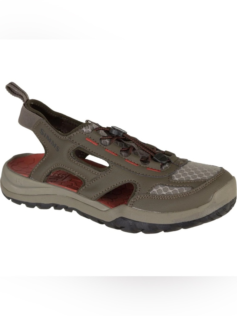 Simms RipRap Wading Sandals Gray/Orange color 10.5 Outdoor Fly Fishing Hiking